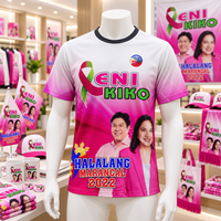 Kaos Pique Printing Full Color Awet Lengan Pendek ODM Hemat Biaya untuk Kampanye Politik