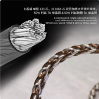 Hakugei Soaring dragon prise modulaire 5 à 1 mise à niveau écouteur hifi 7N occ Cable silver0.78 2pin mmcx qdc, A2DC, Acoustune,JH,UE