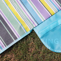 Bonne vente tapis de plage extérieur personnalisé tissu Oxford vichy couverture de pique-nique imperméable pour Teaveling