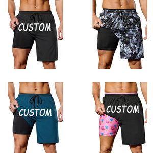 Shorts de sport personnalisés pour hommes 2-en-1, tenue de sport, shorts de jogging, shorts de compression, vêtements de sport pour hommes - Product Image 1