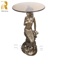 Sculpture de table de sirène en bronze coulé de conception moderne grandeur nature RELONG à vendre