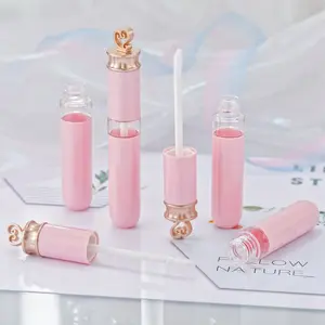 Mini Schattige Kindercontainers Private Label Afdrukken Roze Fancy Beauty Lege Kerst Lipgloss Tubes