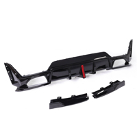 Diffuseur de pare-chocs arrière ABS brillant noir de type CP avec LED pour BMW Série 3 G20 LCI M Tech 2023+