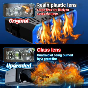 Feux auxiliaires pour <span class=keywords><strong>moto</strong></span> DGLS XT09 L:70W H:100W Laser Pods 9-60V Lentille en verre Triple projecteur Surron Dirt Bike ATV - Product Image 3