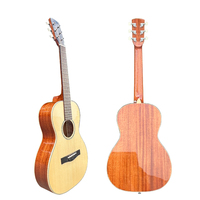 Gitar Akustik Boult Brand 38 Inch Senar Baja Berkualitas Tinggi Mengkilap dengan Bagian Atas Kayu Spruce Solid dan Bodi Kayu Mahoni.