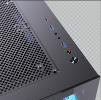 Boîtier PC Gaming en Verre Trempé 2026 M-ATX/ITX USB3.0 Tour Moyenne Micro Bureau Noir Blanc avec Ventilateurs ARGB