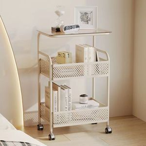 Carrito de almacenamiento utilitario de <span class=keywords><strong>3</strong></span> niveles de Metal personalizado al por mayor, organizador de mesa auxiliar, carrito de almacenamiento, escritorio rodante con ruedas de bloqueo - Product Image 4
