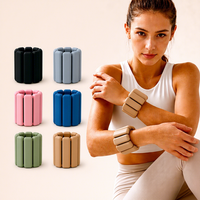 Poids de cheville et de poignet personnalisés en silicone et fonte, étanches, doux au toucher, réglables, antidérapants, pour le yoga et le fitness