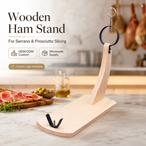 Soporte de Jamón de Madera, Soporte para Jamón <span class=keywords><strong>Serrano</strong></span>, Paquete con Logotipo OEM, MOQ100, Suministro de Fábrica - Product Image 1