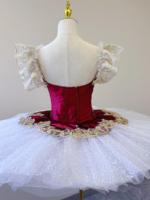 Robe de tutu de ballet pour femme, vente chaude en usine 2023, meilleure qualité, robe de tutu de ballet professionnelle pour filles, costume de danse de ballet, tutu bordeaux