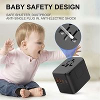 Chargeur de voyage PD 20W 2 USB 2 TYPE C Compatible universel dans le monde entier EU AU US UK QC18W PD 20W avec 4 ports Adaptateur de voyage