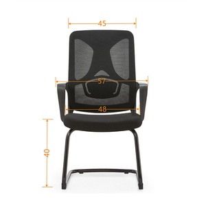 Silla de Oficina Personalizada Negra con Respaldo Medio y Malla, Silla Ejecutiva para Sala de Reuniones, Silla para Sala de Conferencias - Product Image 2