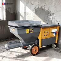 Machine à projeter du mortier électrique 4KW 7.5KW 9KW, pompe à plâtre et ciment portable pour la construction