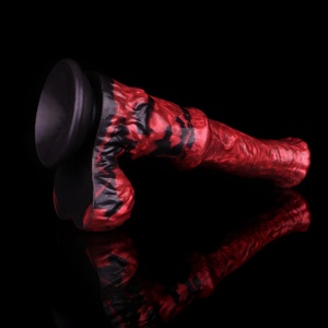 Dildo de silicona grueso con diseño de monstruo alienígena de fantasía, con ventosa, tapón anal grande para punto G, suave para mujeres y hombres - Product Image 4