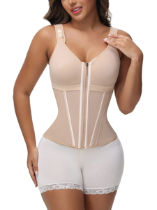 Corset Redutor de Cintura Feminino com Zíper, Colete Modelador de Corpo, Controle de Barriga, Faixa Esportiva com Ajuste de Sutiã - Product Image 1