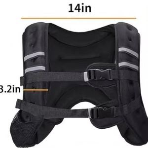Gilet lesté 5-8-10 kg en polyester pour la course et le fitness, avec sacs de sable invisibles - Product Image 2