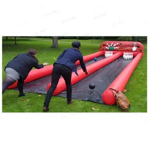 Cordão de tigela inflável interativo, conjunto de jogos de corrida com pino e cordão gonflável