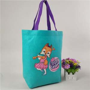 Sac à provisions réutilisable en maille de coton imprimé personnalisé fourre-tout en tissu biologique sacs à provisions en feutre de jute - Product Image 3