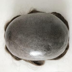 วิกผมชายลูกไม้สวิสทำจากไหม<span class=keywords><strong>ผม</strong></span>มนุษย์ลอนแบบบราซิลแท้วิก<span class=keywords><strong>ผม</strong></span>ลอนแบบไร้กาวสำหรับวิกผมโมโน - Product Image 4