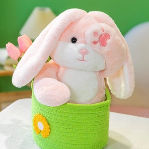 Peluche de gato o conejo en blanco y negro, muñeco que cubre la cara, juguete de peluche, almohada para dormir - Product Image 1