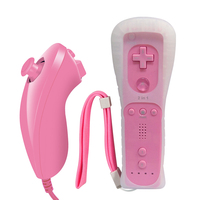 Manette Motion Plus et Nunchuck 2 en 1 pour Nintendo Wii et Wii U avec étui en silicone