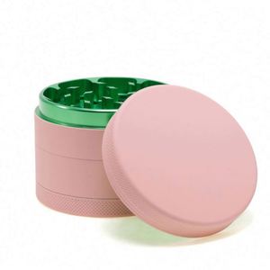 Wholesale 63mm Pink Rubber Paint <b>Herb</b> <b>Grinder</b> 4-Layer Smoking Crusher <b>Grinder</b> Custom logo - Product Image 6