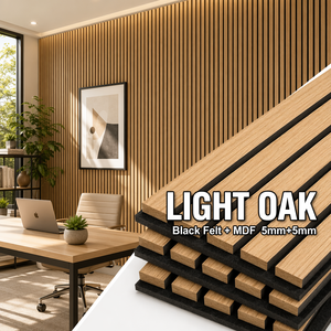 Pannello Acustico in Legno a Doghe per Decorazione d'Interni con Texture Venatura del Legno - Product Image 1