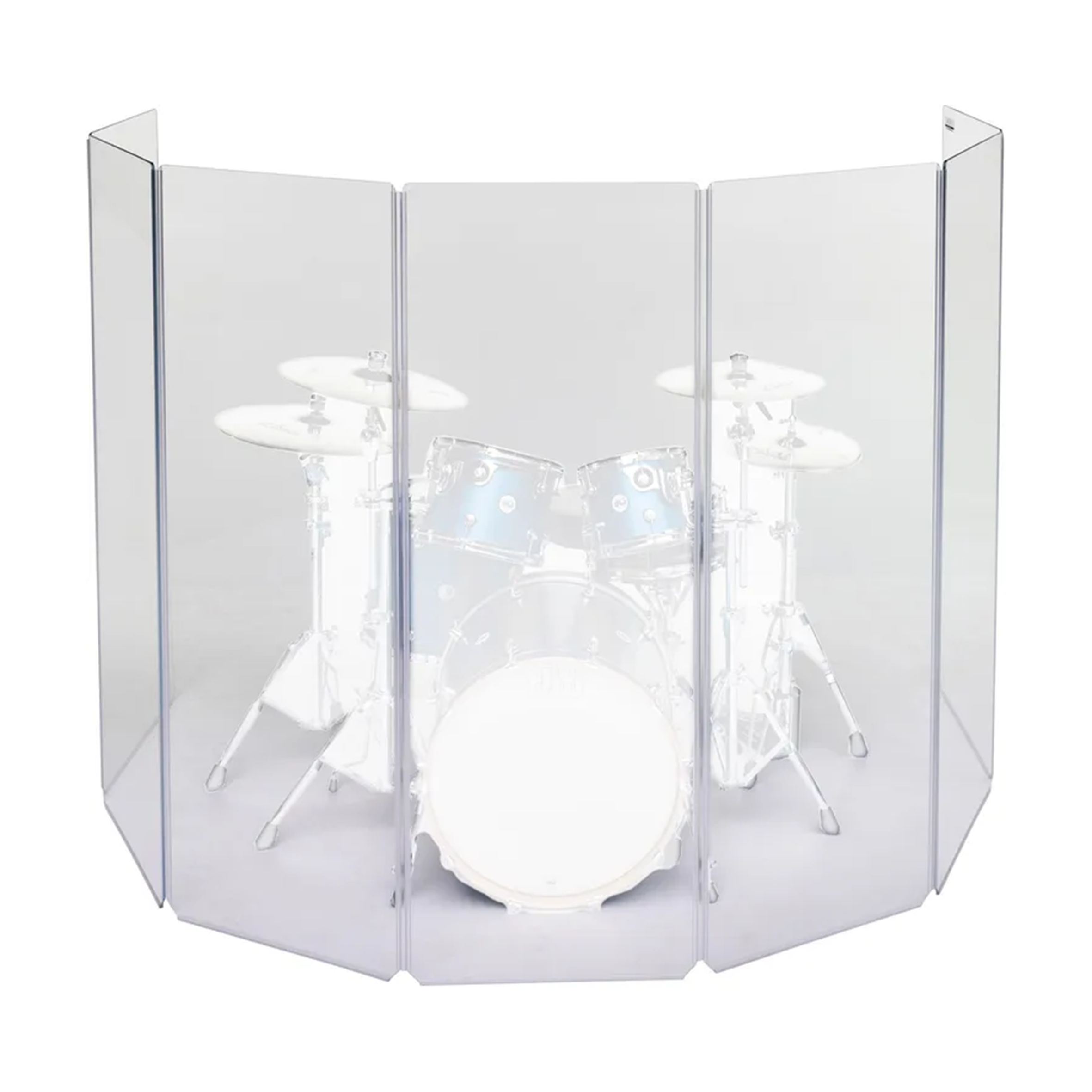 Indoor and Outdoor Set Sound Shield Transparent Glass Protection 10mm 5 -7 Panel Arylic Drum Cage Display Stand · image 6