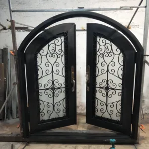 decorative front doors with glass and iron/iron and glass entry doors