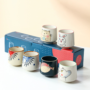 Custom Japanese Tea <b>Cups</b> Hand Painted Ceramic Tea Mug Cartoon <b>Espresso</b> <b>Cup</b> - Product Image 5