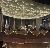 Lumineux Plafond Gaze Rideau LED Lumière Bande En Plein Air De Mariage Décoration Hôtel Plafond Décoration Rideaux Atmosphère De Fête