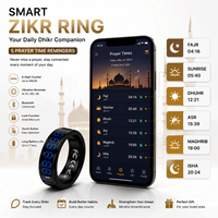 ITasbeeh Salam Smart Qibla Tasbeeh Teller Ring SQ666 Roestvrij Staal IOS App Besturing Wekker Slaapmonitoring Eid Ramadan