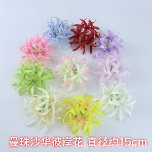 Flores Artificiales Qiye, Flor de Lirio Araña Simulada, Pinza para el Cabello de 13 cm, Flor de Seda, Decoración para Bodas y Festividades, Estilo Antiguo - Product Image 4