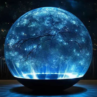 P2 P2.5 P3 1x1m Écran LED sphérique intérieur Affichage flexible à 360 degrés Écran circulaire LED publicitaire mural vidéo rond