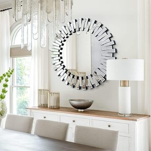 Modern Luxury Brown 3D Trend 4mm Thick USB <b>Light</b> Source Fashion Living Room Bedroom Wall <b>Mirror</b> Home Decoration Large Art <b>Mirror</b> - Product Image 2