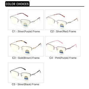 Monture de lunettes en métal gris Jack Cat Eye 5128, protection anti-lumière bleue pour femmes, lunettes optiques pour myopie - Product Image 5