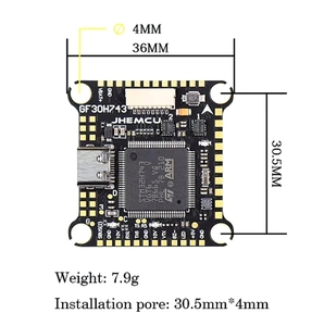 <span class=keywords><strong>JHEMCU</strong></span> GF30H743 H คอนโทรลเลอร์การบินพลาสติก480เมกะเฮิรตซ์สำหรับโดรนบังคับวิทยุ FPV ICM-42688-P บารอมิเตอร์คู่ OSD กล่องดำ128MB 3-6S FXB - Product Image 3