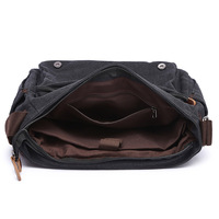 Sac messager grand format en toile cirée vintage, personnalisable pour marque, sac à documents, sac à bandoulière simple et grand, porte-documents professionnel pour hommes, vente en gros