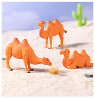 Figur Miniatur Taman Peri 3D, Figur Hewan Plastik PVC Kecil, Figur Unta Animasi, Figur Mini Unta, Mainan Edukasi DIY untuk Anak