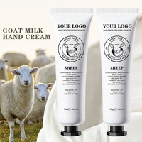 Crème pour les mains au lait de chèvre, à l'huile de cheval et à la mucine d'escargot, logo personnalisé, éclaircissante, hydratante, nourrissante, 30g, anti-dessèchement, soin des peaux gercées