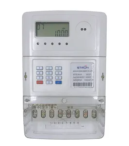 STS Stron Intelligent Airtel Paiement Standard Triphasé Quatre Fils Clavier Compteur D'énergie Prépayé