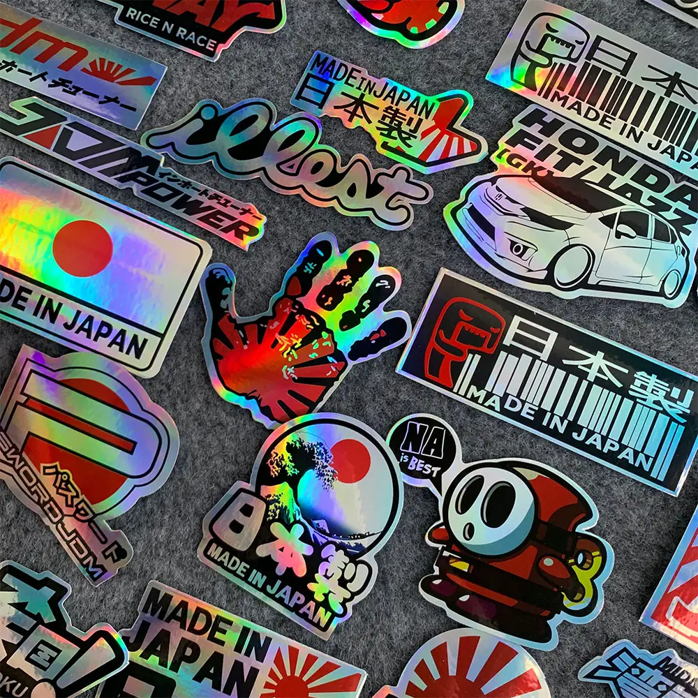 40 adet OSAKA JDM stil motokros kir bisiklet çıkartmalar için şişe kaykay bagaj Graffiti Die cut motosiklet araba Styling Sticker