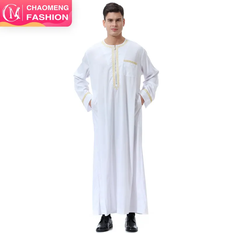 TH811 # Mới Nhất Arab Trung Quốc Bán Buôn Thiết Kế Túi Người Đàn Ông Hồi Giáo Quần Áo Áo Abaya