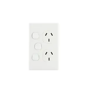 YOUU OEM/ ODM Factory SAA Australia 10A Double Electrical Wall Socket Outlet Vertical Power Point