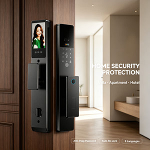 Serrure de porte intelligente Glomarket avec reconnaissance faciale 3D, caméra et empreinte digitale, serrure de porte intelligente Wifi Tuya, serrure de porte numérique intelligente - Product Image 4