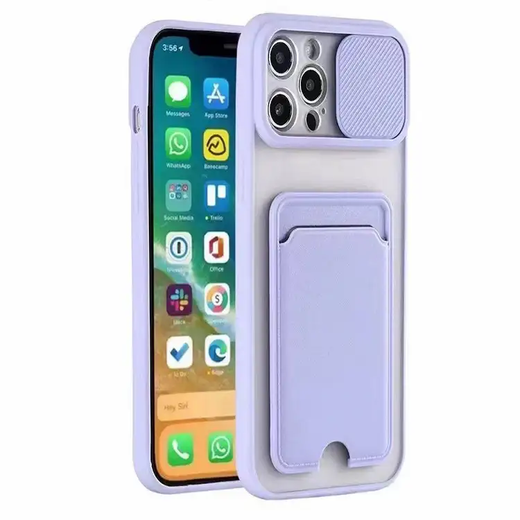 free samples card slot phone cover for iphone matte phone case card holder custom designer protective phone cover case
