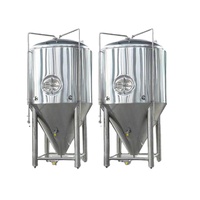 Cuve de fermentation conique industrielle en acier inoxydable avec enveloppe chauffante, unité de fermentation pour brasserie, industrie des boissons et de la biotechnologie