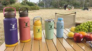 Botellas de agua deportivas de acero inoxidable 18/8 de boca ancha con tapa y filtro, con logotipo personalizado de nuevo estilo, de 12oz/32oz. - Product Image 6