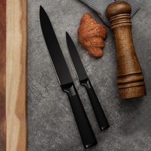 Juego de 5 Cuchillos de Cocina de Acero Inoxidable, Juego de Cuchillos de Cocina Antiadherentes de Titanio Negro para Cocina - Product Image 2
