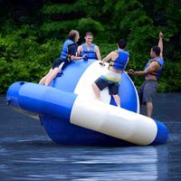 Parc aquatique en plein air Ride Toys UFO Flottant Volant Gonflable Water Spinner Remorquable Disco Boat Gonflable Water Gyroscope